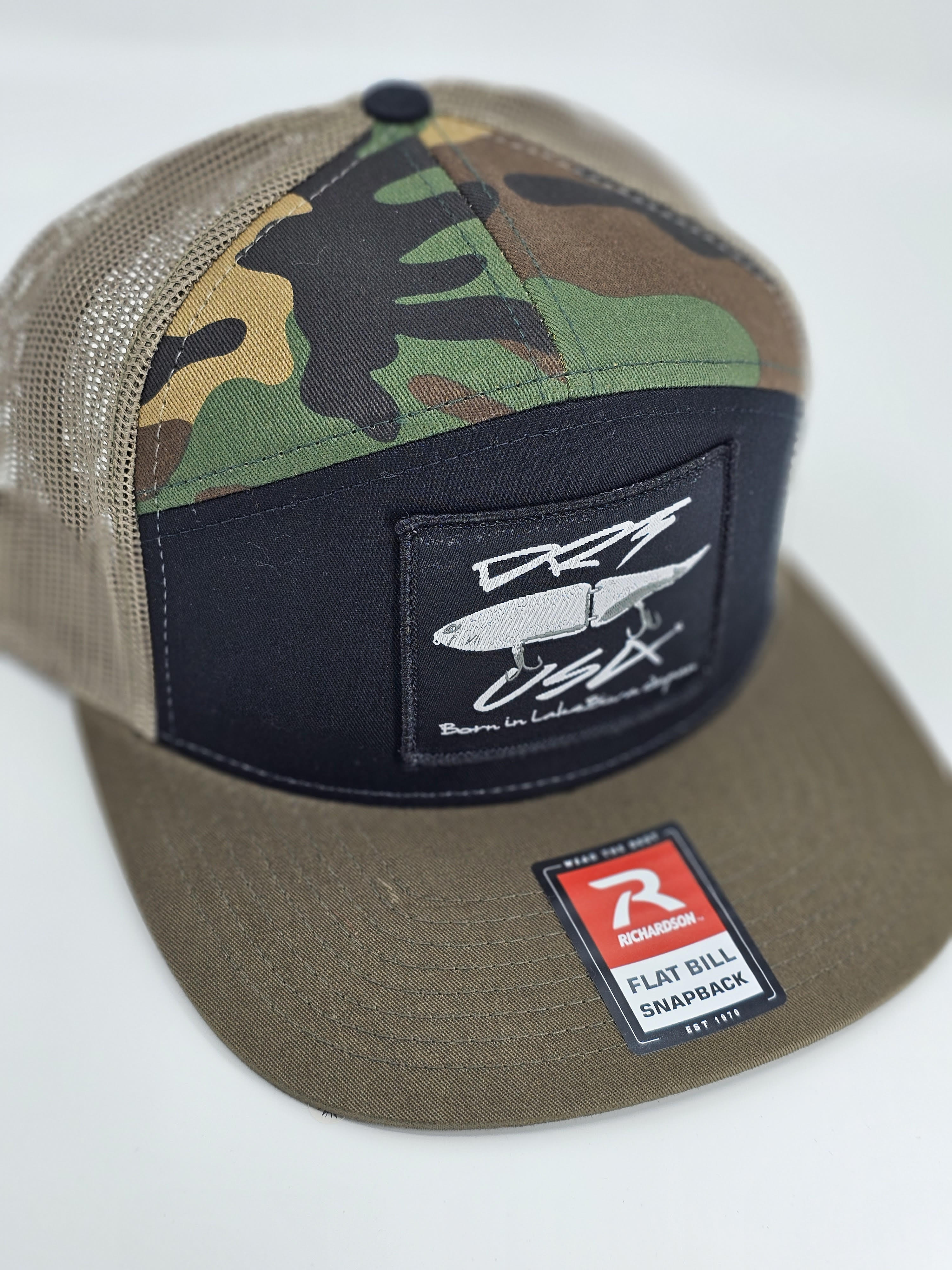 Hats: DRT USA K9 Logo Hat Richardson 168 Tri-Black, Camo and Loden